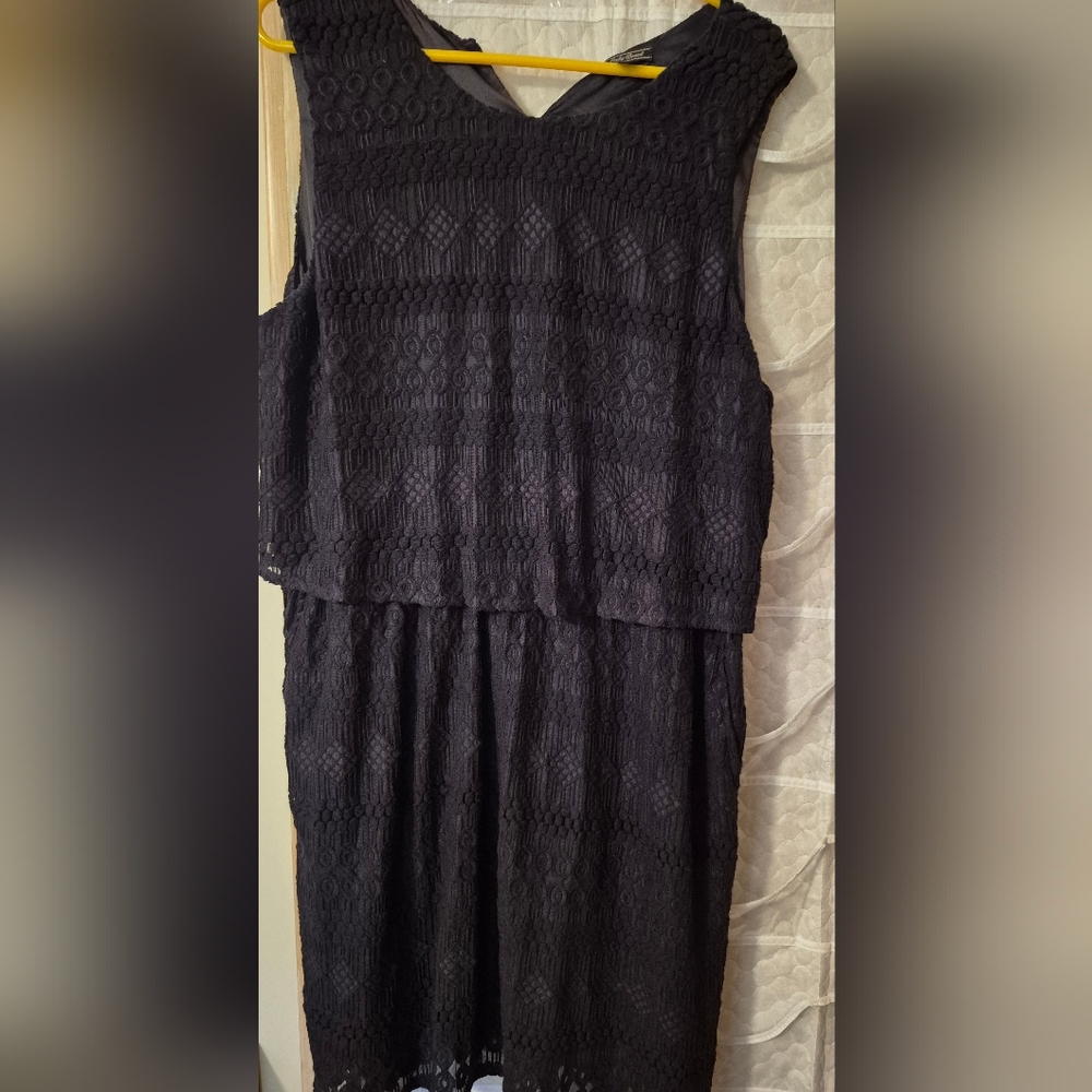 Lucky Brand Elegant Black Lace Dress